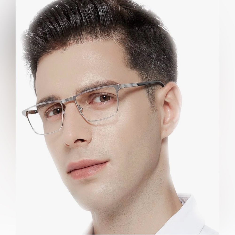 MARE AZZURO Designer Reading Glasses Stylish Men Metal Frame Readers +1.00